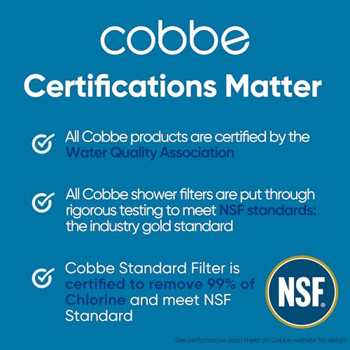 Image of Cobbe 4 Pack Replacement Filters for Handheld Shower Head - Filters Over 99% Of Chlorine - Water Softener Filters Beads for Hard Water