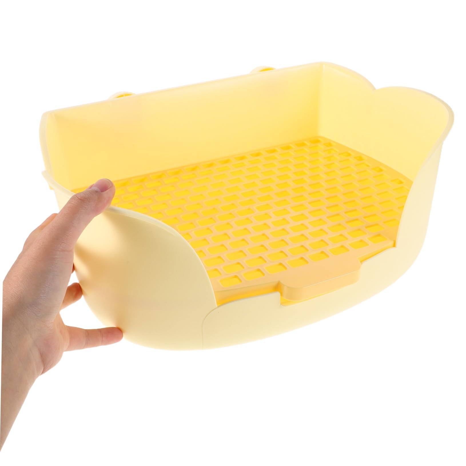 Lettiera per Conigli Piccola in Plastica Lettiera Vassoio per Furetti Cincillà Toilette Angolare Trasportino per Animali Domestici