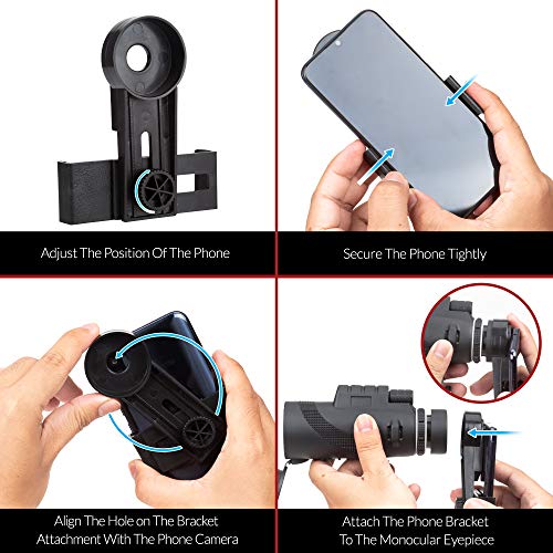 Monocular By Strong Impact, Monocular Compact Scope, High Power Monocular Telescope, Zoom Monocular For Adults. 12X Magnification Zoom Lens, High Definition With Multi-Coated Lens, Carrying Case #TOP6
