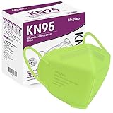 Miuphro KN95 Face Mask, 5-Layer Design Cup Dust Safety KN95 Masks 25 Pack, Green