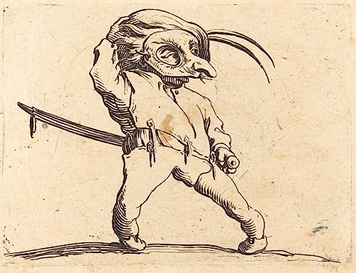 Cuadro sobre lienzo El enmascarado de Jacques Callot SERENDIPITP 60x90cm