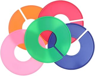 Cabilock 20pcs Clothes Rack Hangers Clothes Size Buckles Hanger Size Buckles Round Divider