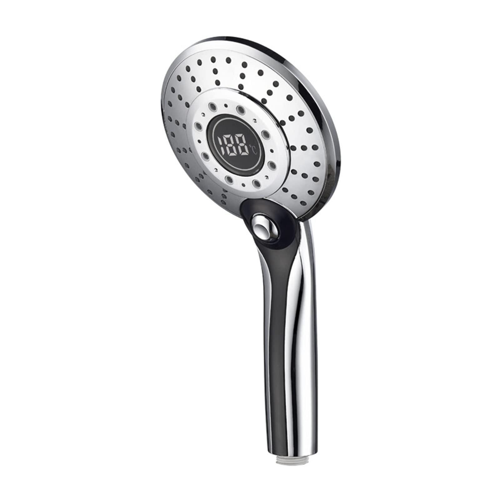 Ducha de mano LED, Ducha de mano de lujo de 3 posiciones, sensor de temperatura que cambia de color, ducha de mano de ABS con manguera, cromo