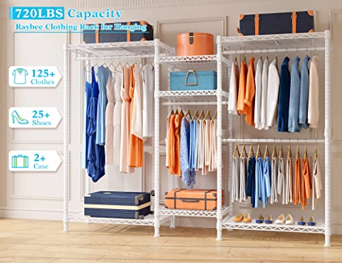 Raybee Adjustable Clothing Rack for Hanging Clothes