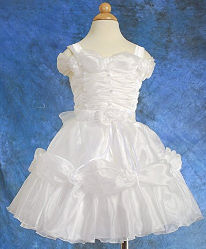Dressy Daisy Girls' Pearls Off-Shoulder Dress Wedding Flower Girl Party Birthday2