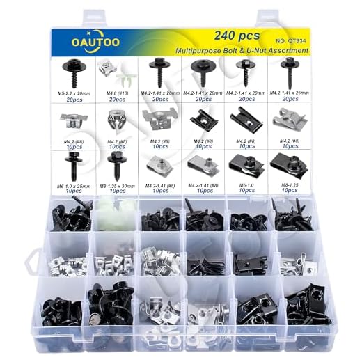 How to remove luggage trim cover clips 240-Piece Assorted Body Bolt and U-Nut Kit