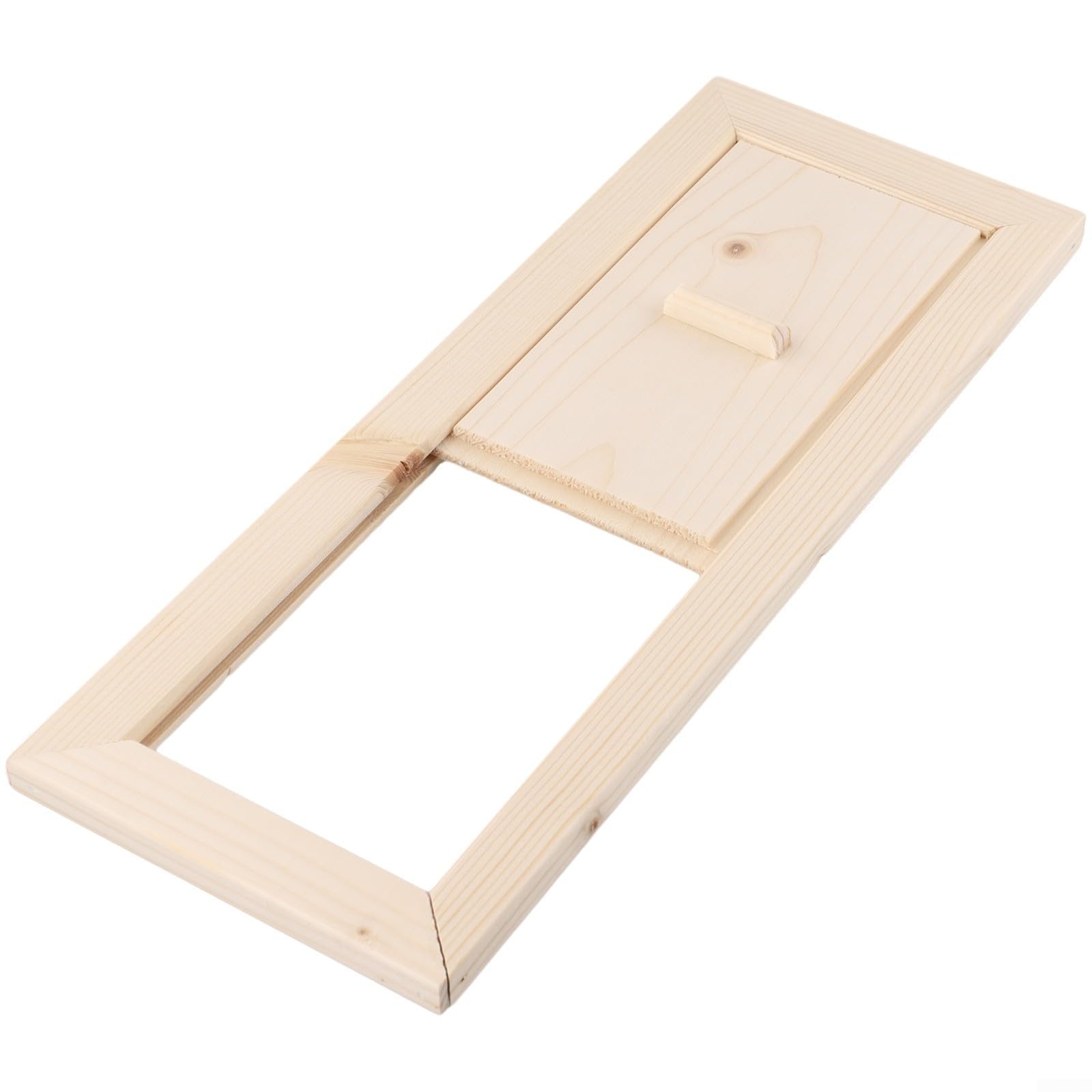 Trappe d'aération en bois pour sauna avec commande coulissante pour bain à vapeur et salle de sauna, ventilation d'évacuation réglable pour une circulation optimale de l'air, construction robuste pour