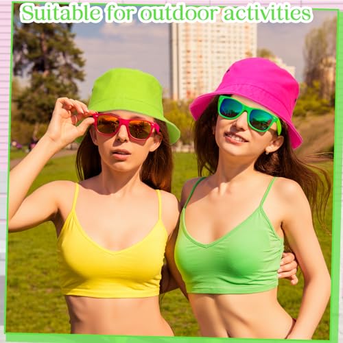 Sombrero Bucket Unisex Neon 4 Piezas miniatura 4