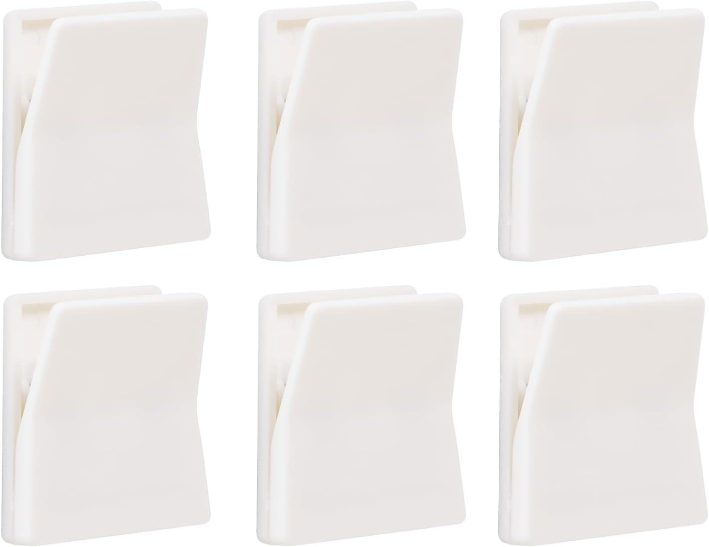 6 Pcs Large Self Adhesive Clips, Tapestry Hanger, Wall Tapestry Clips, No Drilling Adhesive Towel Holder, Towel Clip for Bathroom Kitchen Home Office Hotel, White