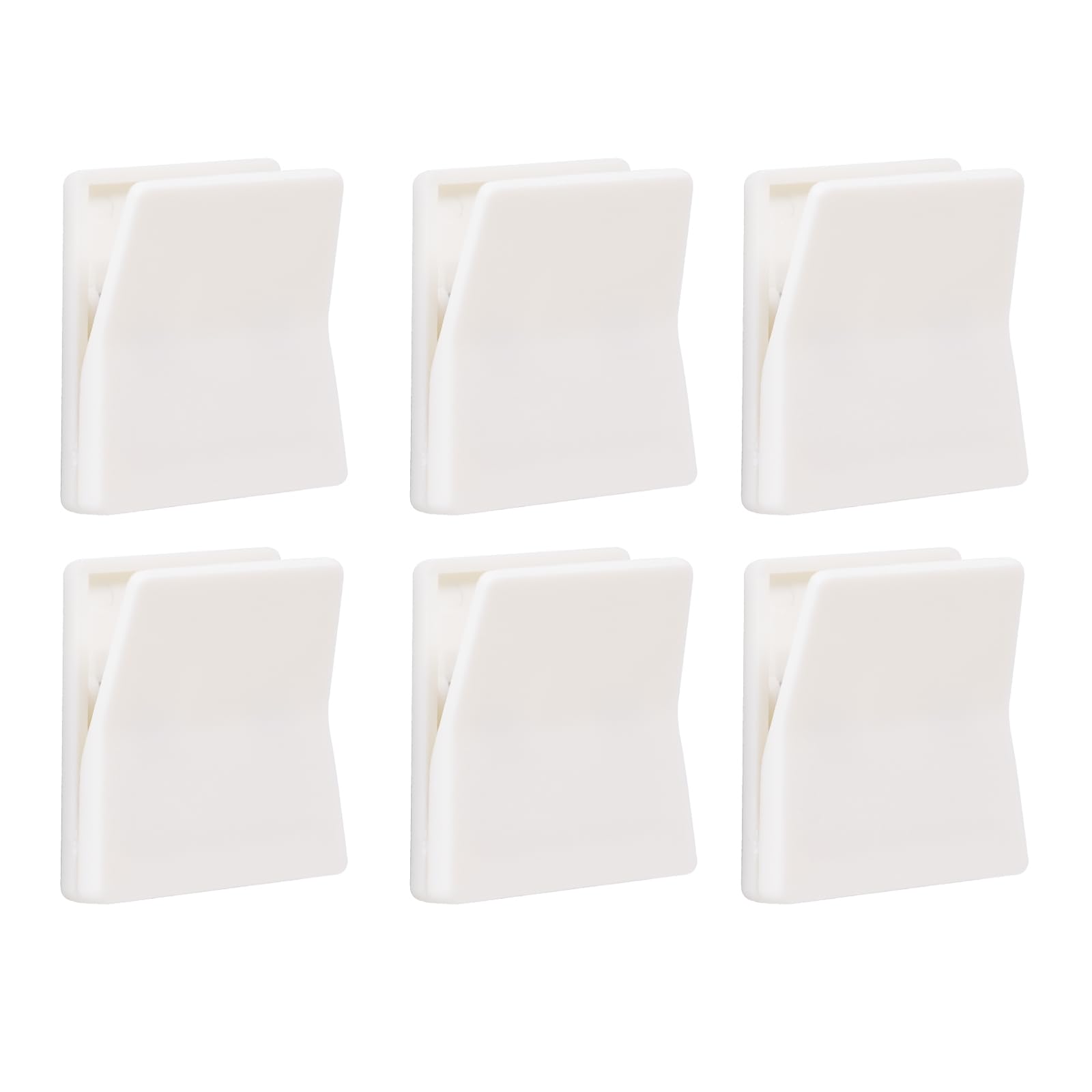 6 Pcs Large Self Adhesive Clips, Tapestry Hanger, Wall Tapestry Clips, No Drilling Adhesive Towel Holder, Towel Clip for Bathroom Kitchen Home Office Hotel, White
