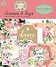 Carta Bella Paper Company CBBO98025 Botanical Garden Frames & Tags Ephemera, Pink, Green, Black, red, Cream