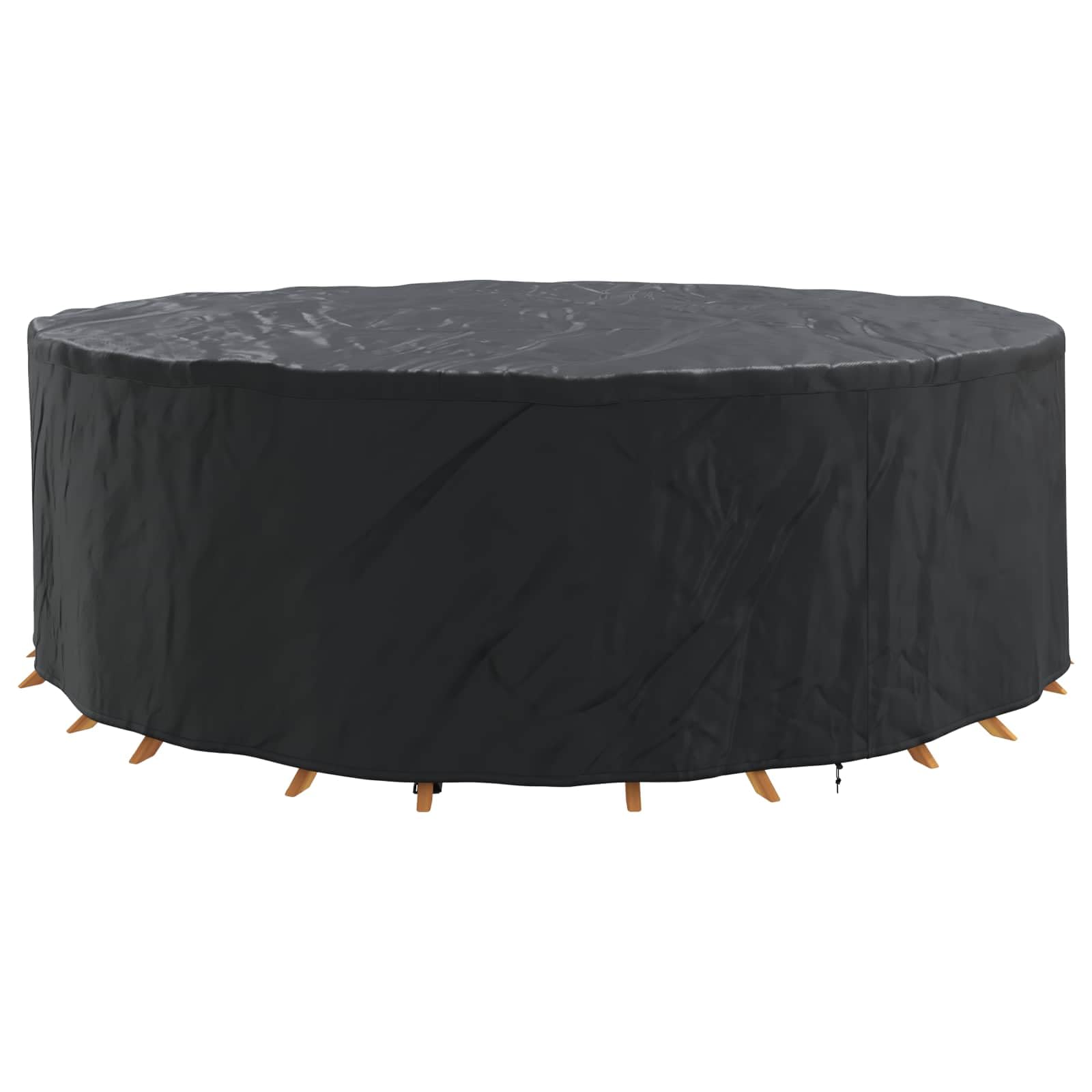 Fengshui Rivestimento per mobili, nero, 279 x 279 x 71 cm, tessuto Oxford 600D | Impermeabile, resistente ai raggi UV, chiusura con bottone automatico, borsa per il trasporto, per mobili da giardino