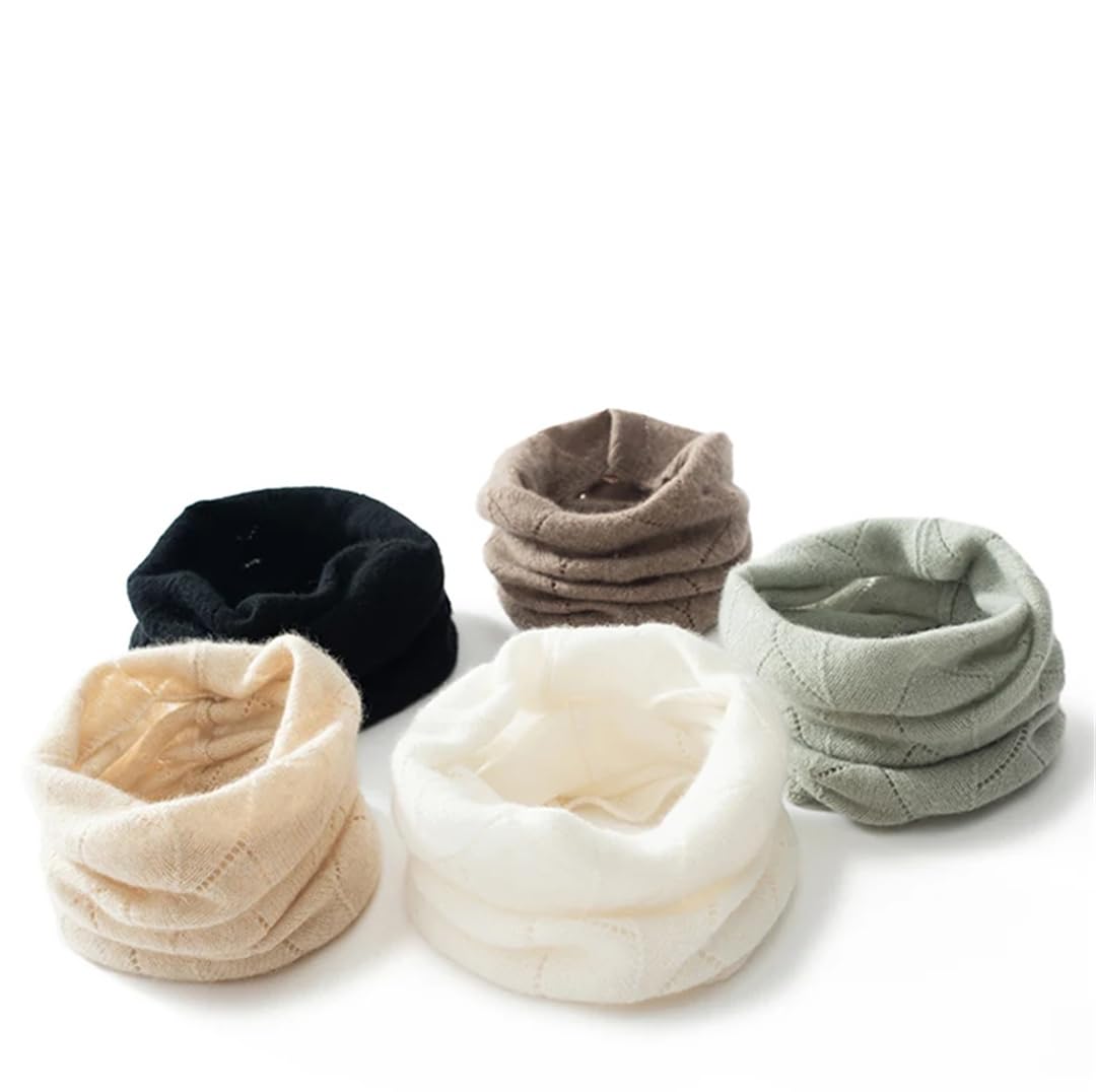 Bufanda unisex de invierno casual para exteriores, de punto, color sólido, cómoda, de cachemira, universal, calentador de cuello