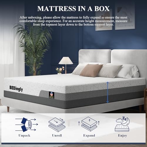 Firm King Mattress 12 Inch (Hotel Collection) Luxury Hybrid King Size Mattress In A Box, With Cool Gel Memory Foam & Pocket Springs, Extra Edge Support, Therapeutic, Removable Cover, 365-Night Trial by BEDingly - Image 8