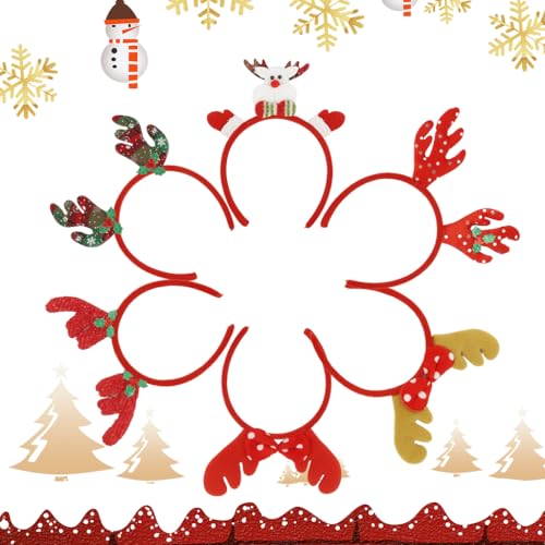 Image of PALAY 10 Pcs Chirstmas Hair Band for Girls Kids Antler Headband Chirstmas Hairbands Chirstmas Party Dress Up Chirstmas Costume Hair Accessories Christmas Gifts for Girls, Boys, Kids