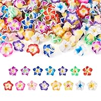 Spritewelry 120Pcs Bloem Polymeer Klei Kralen 3D Plumeria