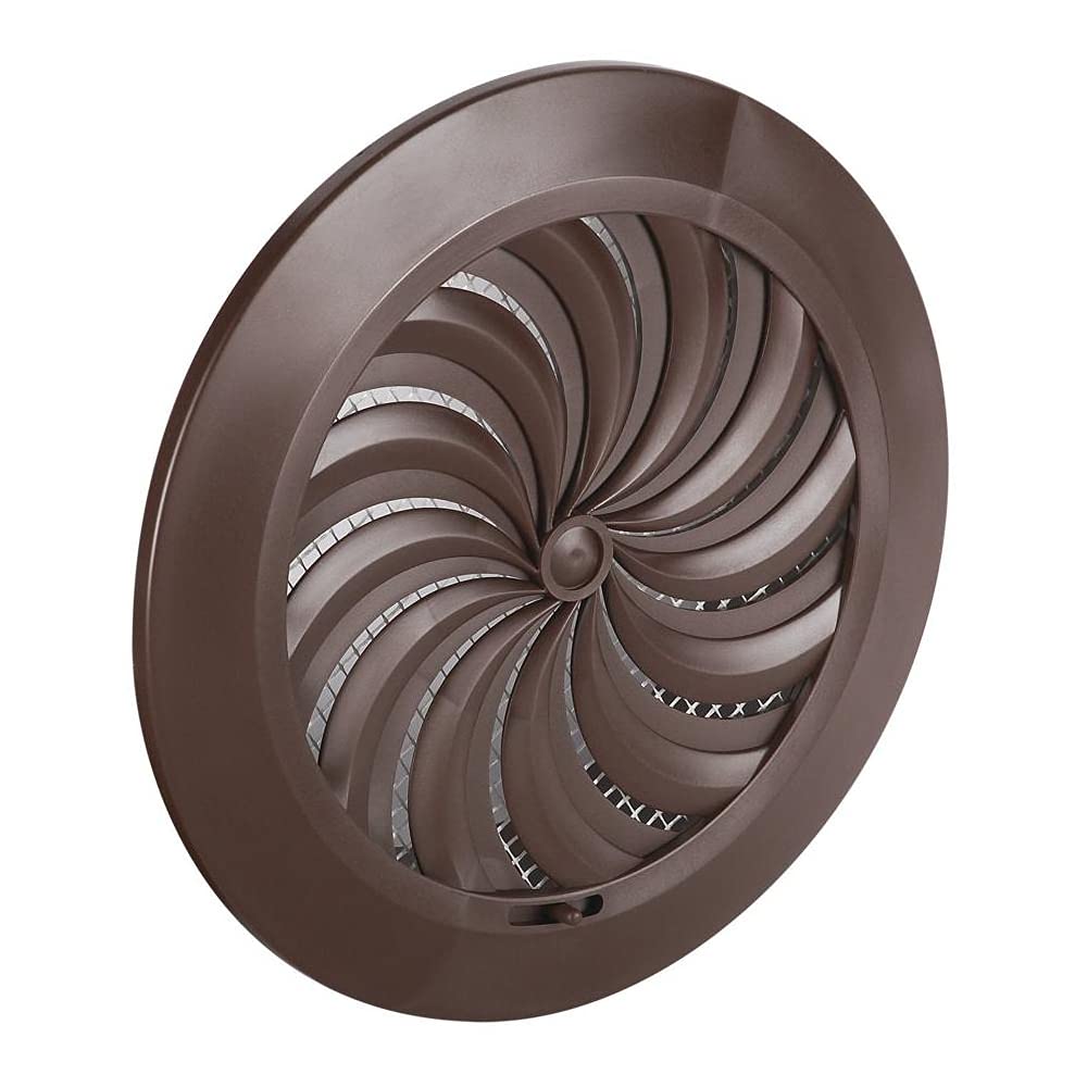100-150 mm (Adjustable) Brown Round Air Vent Grille Adjustable Shutter Duct Pipe