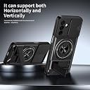 Glaxx Heavy Duty Ring Back Case Cover for Samsung Galaxy A17/M17/F1/A26 - Kickstand, Camera Slider Protection with Magnetic Ring Rugged Bumper Hard Back Cover for Samsung A17/M17/F17/A26 gallery image