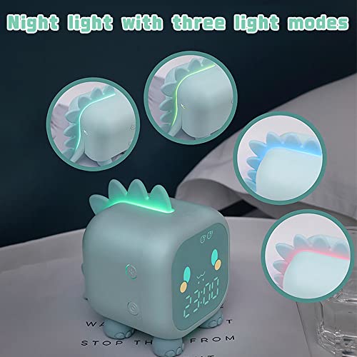Ledholyt Kids Alarm Clock, Mobile Phone Controlled Dinosaur Wake Up Alarm Clock Light, Sleep Training Clock, Cute Dinosaur Bedroom Decorative Alarm Clock Night Light, Birthday Gift For Boys And Girls #TOP4