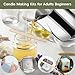 CasaCulina 2025 New Candle Making Kit with Hot Plate, Candle Making Supplies with Wax Melting Pot, Stirring Spoon, Anti-Scalding Pad, Candle Wicks, Wooden Wick Holders, Candle Making Pouring Pot