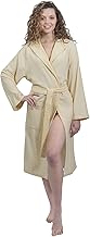 nice homeit Bathrobe for Women and Men Terry Towelling 100% Cotton – Super Absorbent Bathrobe with Hood – Soft, Lightweight, Anti-Pilling, Made in Italy, Biege, S
