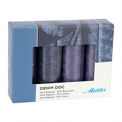 Mettler Denim Doc No.75 100m Denim Blue Thread Kit - 4 Spools