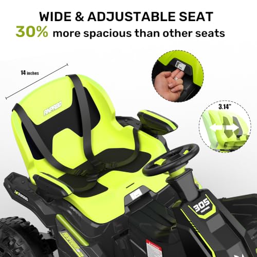 Image of ANPABO 24V 4x4 Ride On Toys for Big Kids Aged 3-12, 4 * 200W Motors-Green