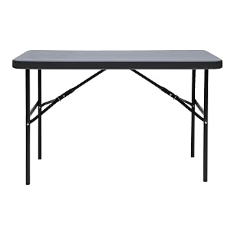 Iceberg 65507 IndestrucTable Commercial Folding Table, 24x48, Charcoal