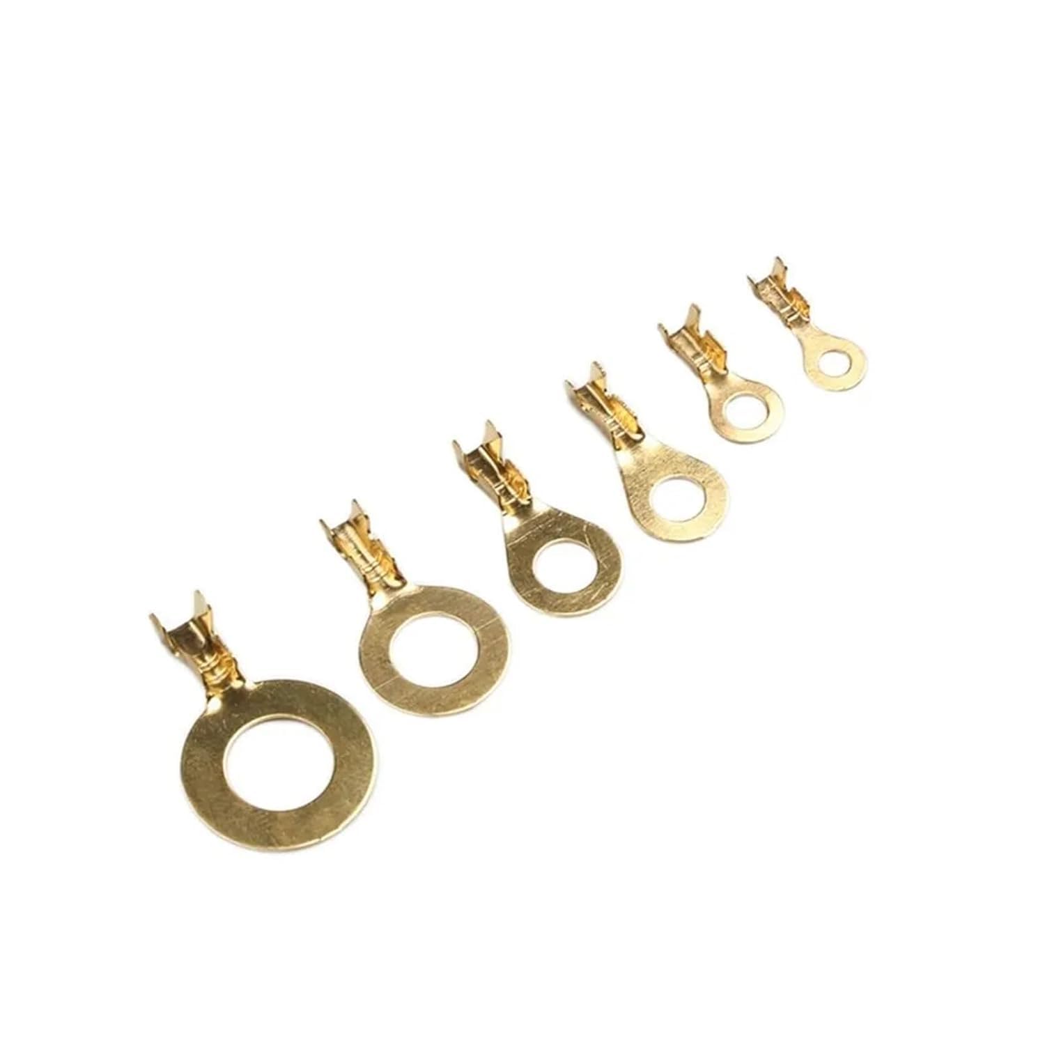 Lot de 150 cosses à anneau M3/M4/M5/M6/M8/M10 en cuivre à sertir - Kit d'assortiment non isolé - 17072