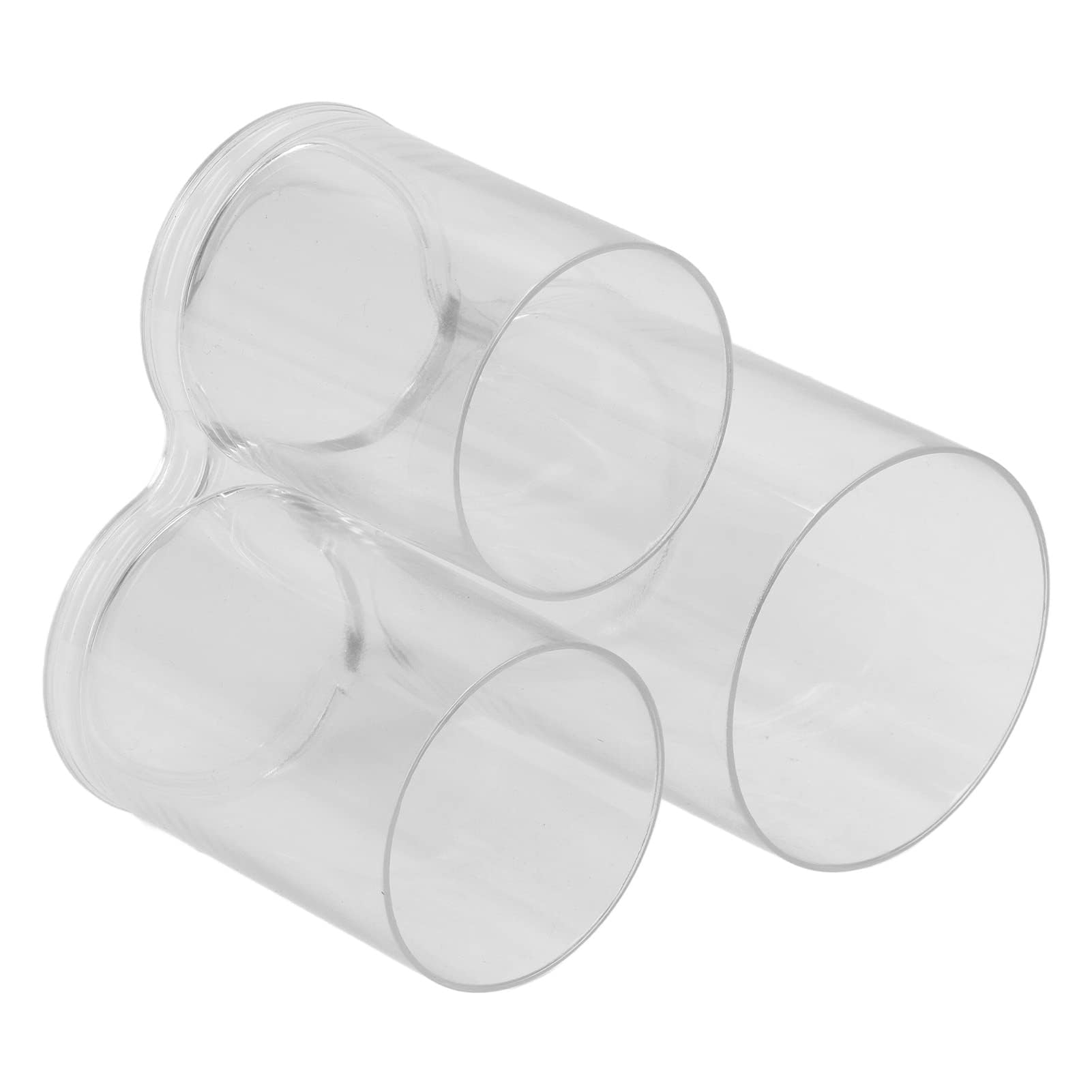 TOPINCN Portapenne in acrilico, contenitore rotondo trasparente per pennelli da trucco, tazze da scrivania per utensili, organizer cilindrico in plastica per cosmetici, per fondotinta, rossetto, per