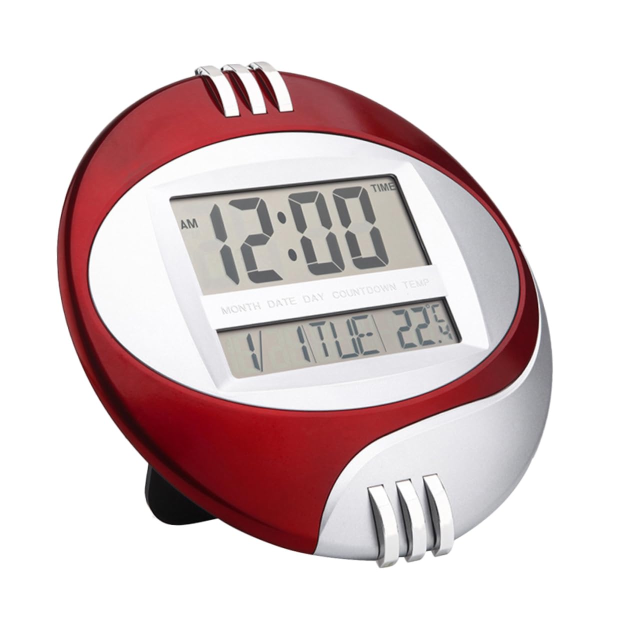 Horloge murale digitale grand écran LED rouge silencieuse alarme hygrothermographe date