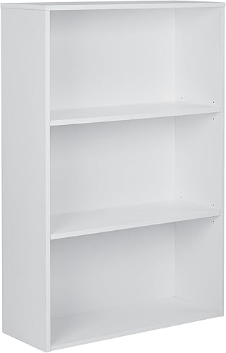 OSP Designs Prado - Estantería de 3 estantes con estantes de 3/4 pulgadas y 2 estantes ajustables, 48 pulgadas, color blanco