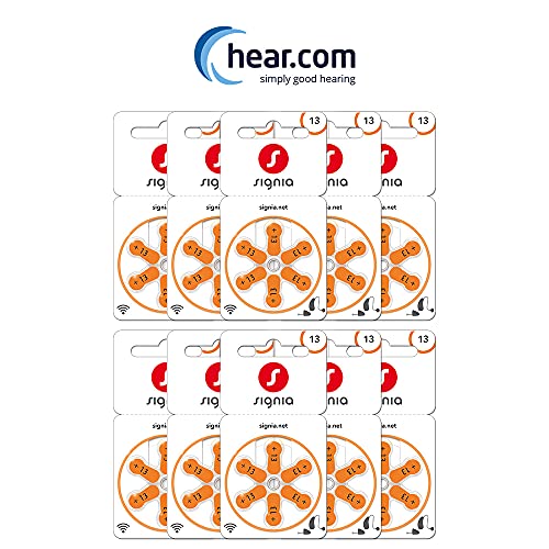 Image of Signia Hearing Aid Battery 13- Pack of 60 Batteries- Hear.com