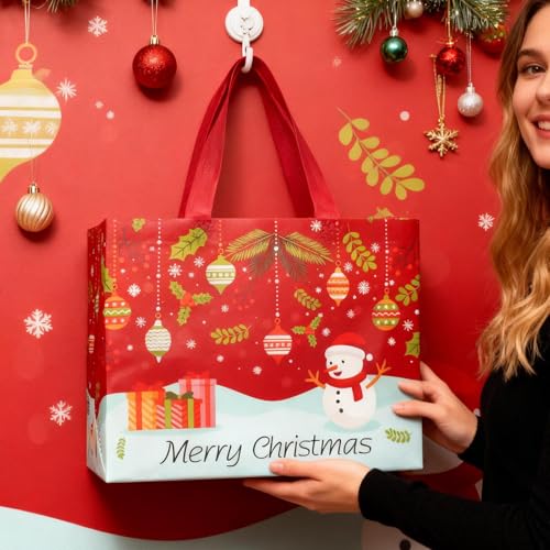 Bolsas de caramelo de Navidad con 8 bolsillos reutilizables y tejido compacto 6