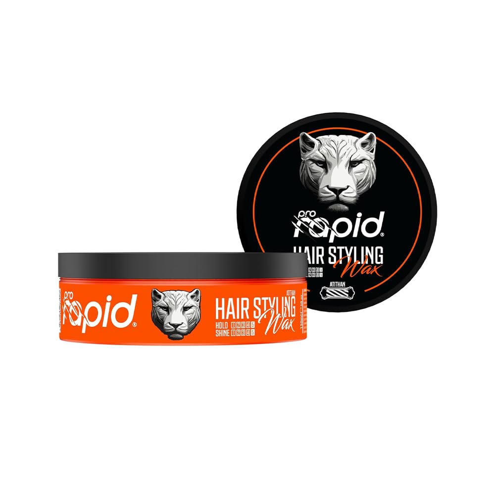 Pro Rapid Atithan Hair Styling Wax 150 ml - Shine Look, Ultra Strong Hold, Edge Control, Tropical Fruits Scent