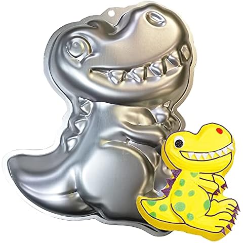 MEZHEN Dino Backform Dinosaurier Kuchenbackform Kindergeburtstag Backform Kinder Motivbackformen 3D Kuchenform Dinosaurier Backformen Cover