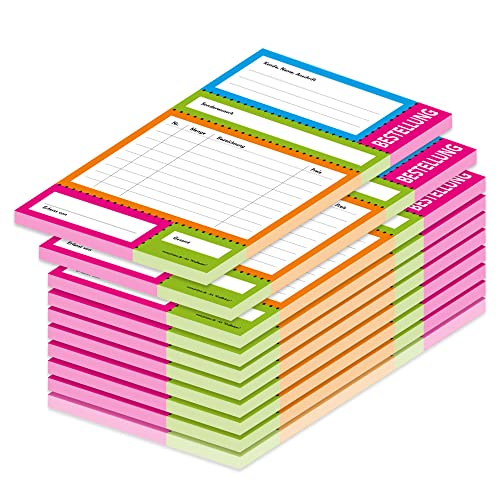 PRICARO Bestellannahmeblock \"Knallfarben\", A5, 10 Stück PRICARO Bestellannahmeblock \"Knallfarben\", A5, 10 Stück