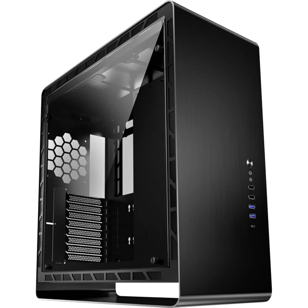Jonsbo UMX6 Black Midi-Tower Gaming-Gehaeuse, Gehaeuse Schwarz, Schwarz - Tempered Glass