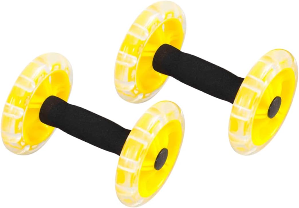 HANABASS Tummy Shaping Wheel Fitness Exercise Device Non-slip Handles Dual Wheels