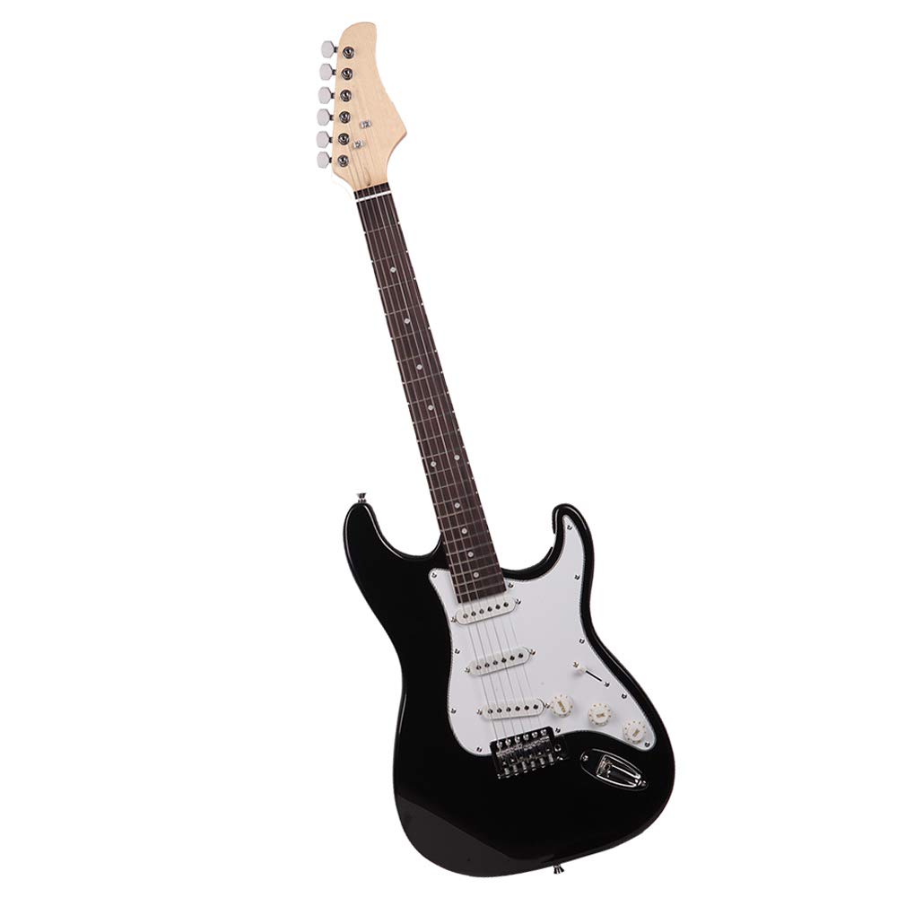 JUJUYACO Rosewood Fingerboard Electric Guitar Black w/White