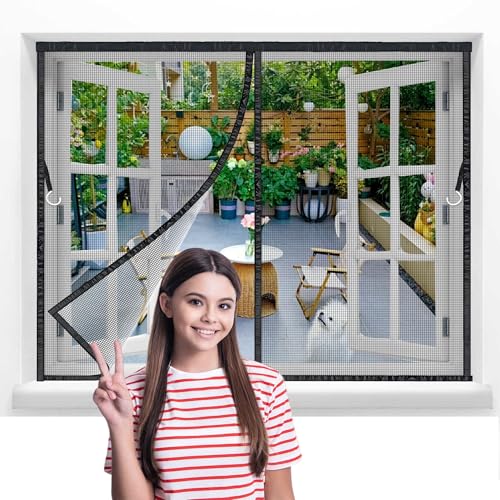 Luxvix �ȈՖԌ� �}�O�l�b�g 92x101cm �� �L�b�g �������l�b�g �h���l�b�g �J�[�e�� �����p�Ԍ� �}�O�l�b�g�� �����J�� ��h�� �����N���h�~ �������J�[�e�� ��t�� �ȒP���t�� �ʋC�� �y�� ����ւ� �ؐ��E�S�� �u���b�N