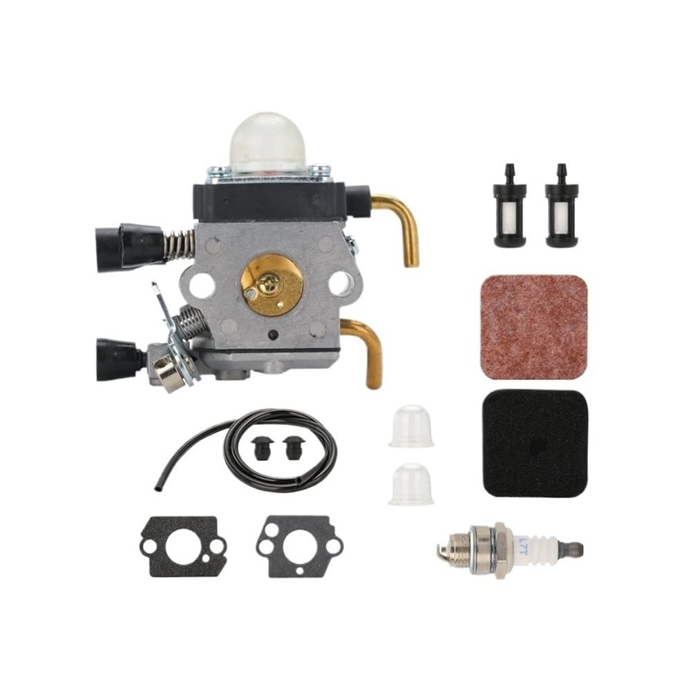 Kit de Juntas de Chispa de Filtro de carburador for cortacésped, Herramientas de jardín aptas for FS80R FS74 FS76 HT70 HT75 HS75 HS80 HS85 KM85 C1Q-S157 C1Q-S69A C1Q-S63A