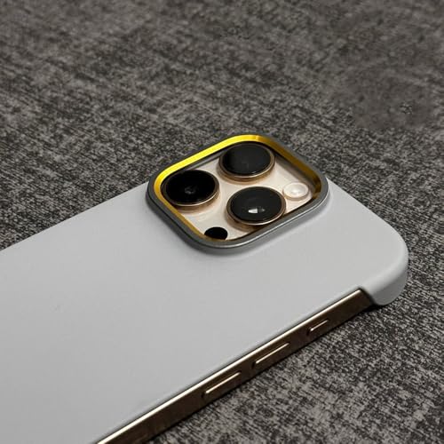 Coque polycarbonate iPhone 13 sans bordure couleur or rigide - 2