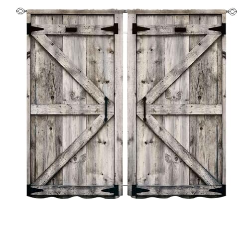 VMDVBNA Visillos Cortos Estilo rústico Moderno con Flores Retro de Primavera y Mariposas, Ideal for Casas Campo. Ventana pequeña(Color-09,53x116CM-2PC)