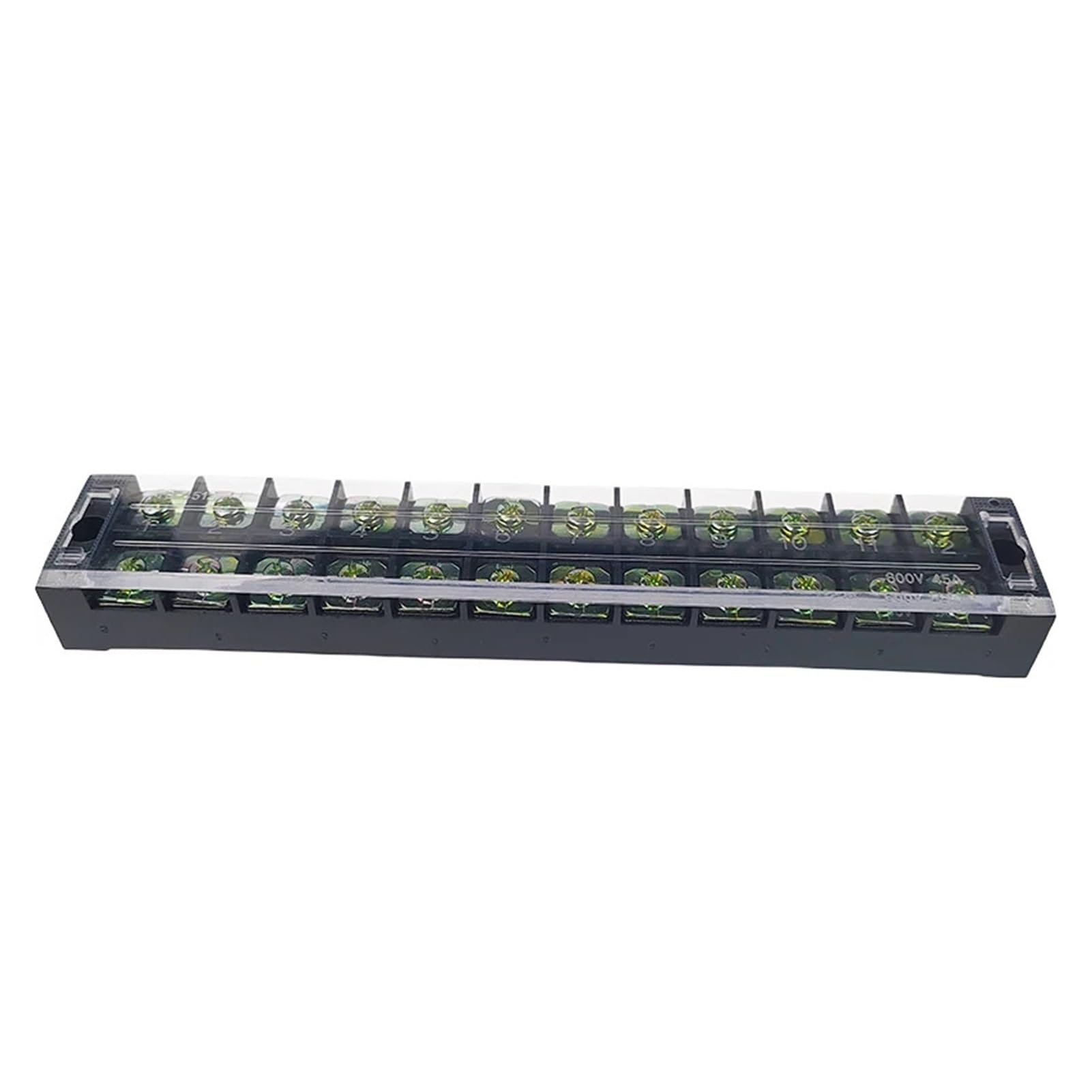 Bornier à vis de barrière TB4512 45A 600V double rangée isolée