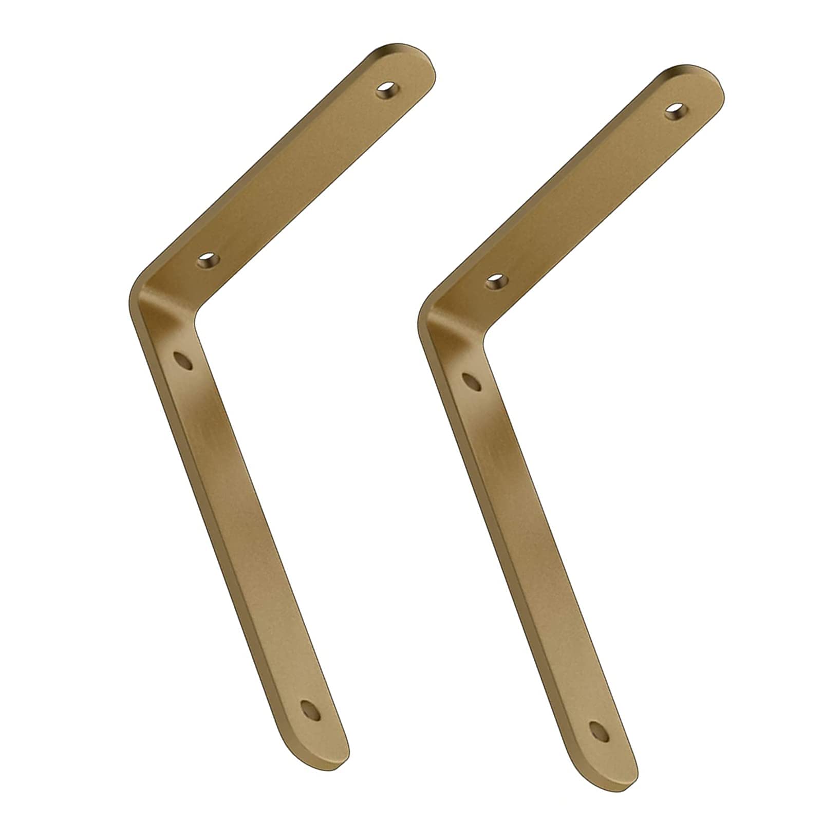 Support d'étagère en L en métal pour console murale suspendue et meuble de rangement x2