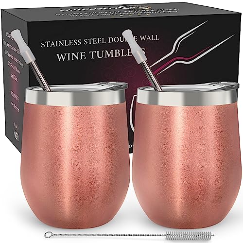 CHILLOUT LIFE stainless steel wine tumblers