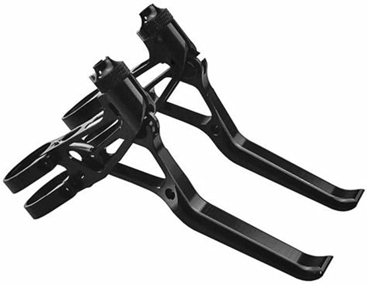 1 paio di leve freno bici cave in lega di alluminio bici leve freno V bicicletta accessori per biciclette parti di ricambio leva freno bicicletta leve cambio (colore : argento) (nero) (nero)