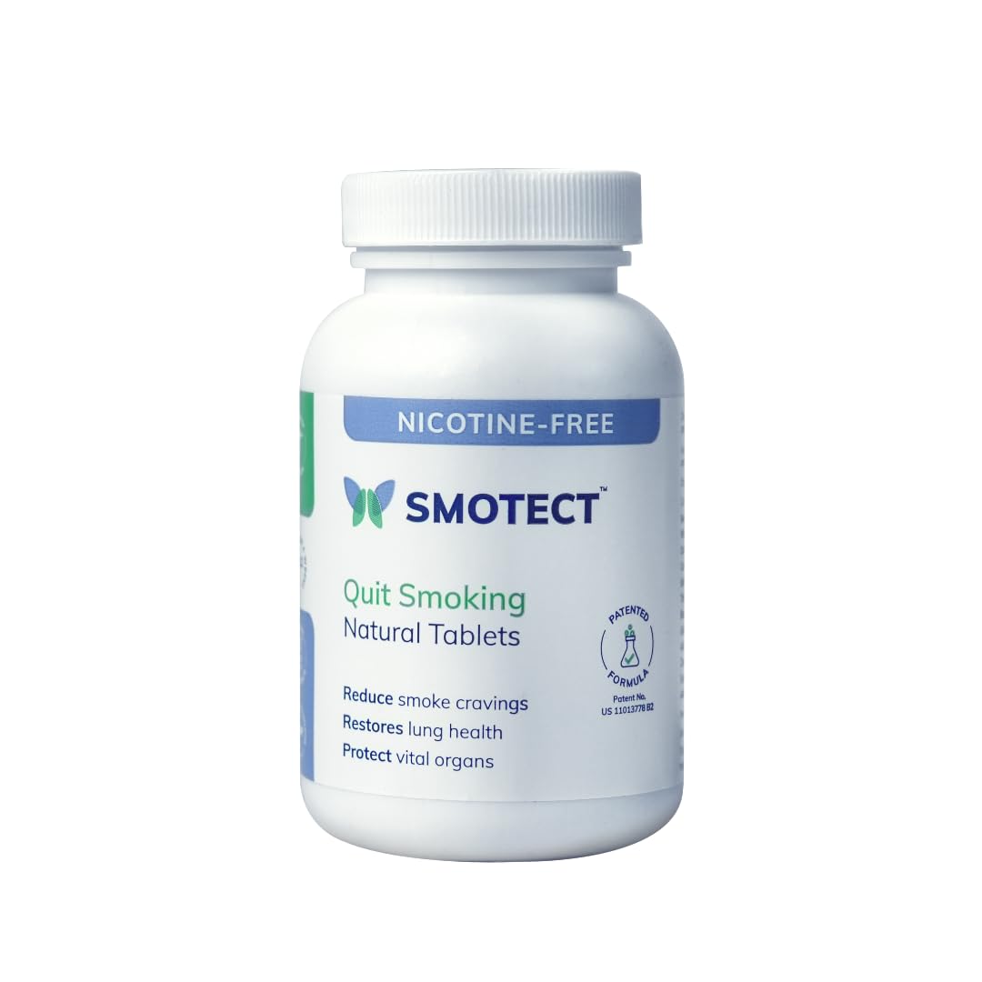 Smotect Azaadi Natural Tablets | Helps Quit Smoking and Repair Damage | Nicotine Free | FDA Approved | Clinically Proven | 100% Safe & Natural |100000+ success stories |12 week course for best results