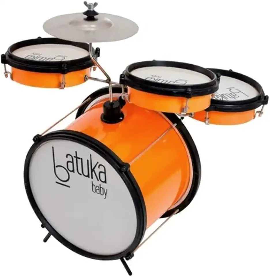 Bateria Baby Laranja - Bumbo 10", Tom E Caixa 06" Corpo De Abs